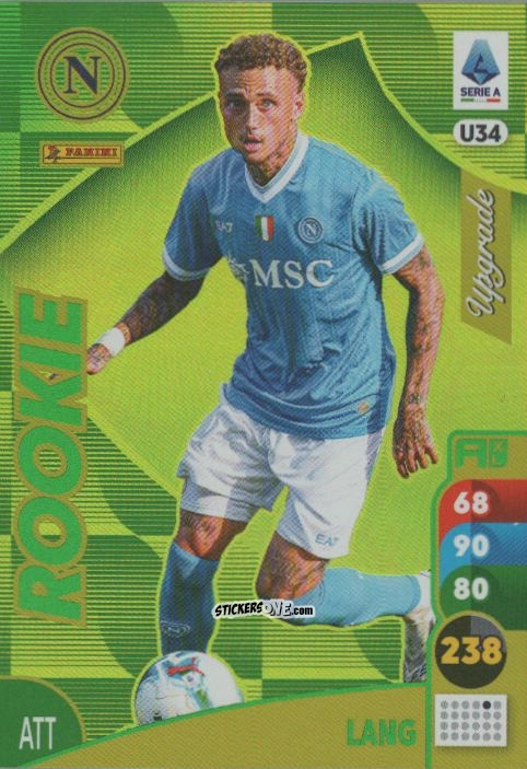Cromo Noa Lang - Calciatori 2025-2026. Adrenalyn Xl n. U34 - Panini