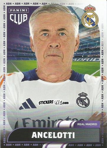 Cromo Carlo Ancelotti - Club Real Madrid 2024-2025 n. 8 - Panini