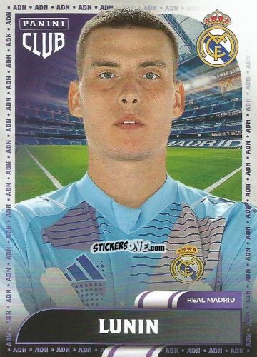Sticker Lunin - Club Real Madrid 2024-2025 n. 10 - Panini