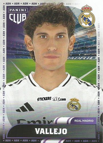 Sticker Vallejo - Club Real Madrid 2024-2025 n. 16 - Panini