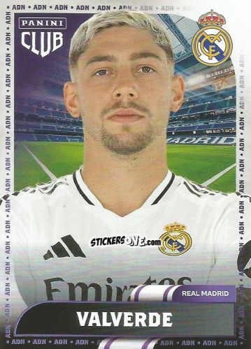 Sticker Valverde - Club Real Madrid 2024-2025 n. 21 - Panini