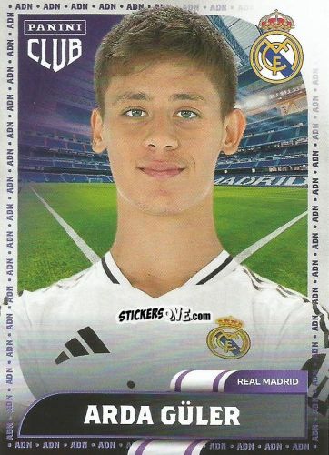 Cromo Arda Güler - Club Real Madrid 2024-2025 n. 25 - Panini