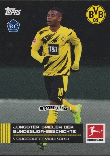 Cromo Youssoufa Moukoko - On-Demand Bundesliga Stars Of The Season 2020-2021 n. 37 - Topps