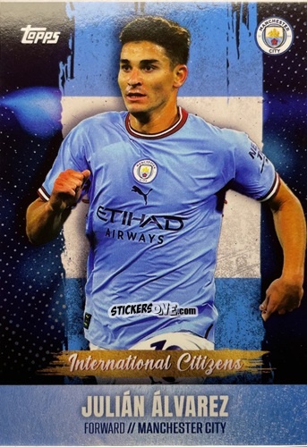 Cromo Julián Álvarez - Manchester City 2022-2023 Team Set 
 n. IC1 - Topps