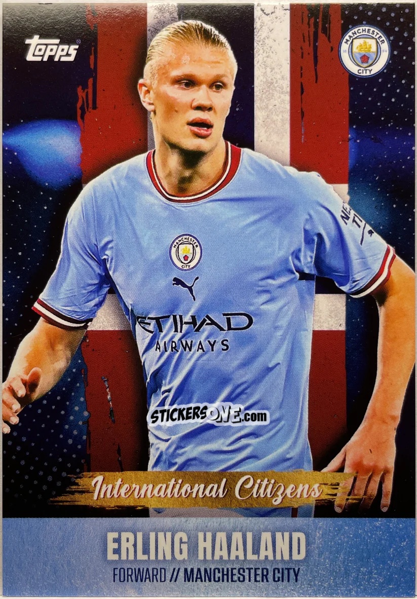 Cromo Erling Haaland - Manchester City 2022-2023 Team Set 
 n. IC5 - Topps