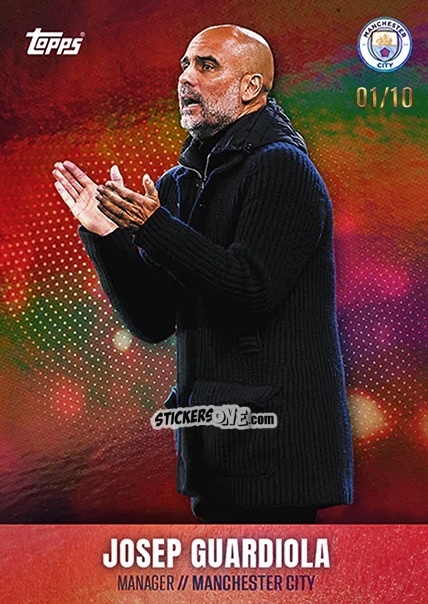 Sticker Pep Guardiola - Manchester City 2022-2023 Team Set 
 n. MC1 - Topps