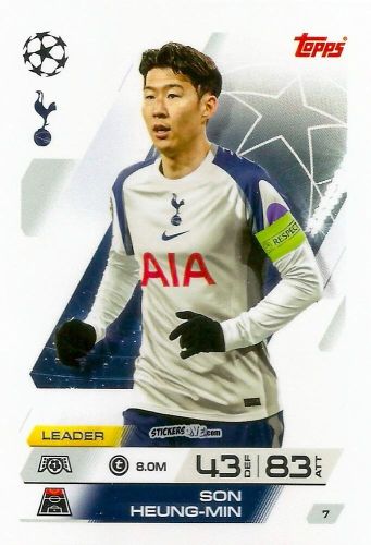 Sticker Son Heung-Min - UEFA Champions League & Europa League 2025-2026. Match Attax
 n. 7 - Topps