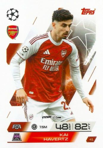 Figurina Kai Havertz - UEFA Champions League & Europa League 2025-2026. Match Attax
 n. 41 - Topps