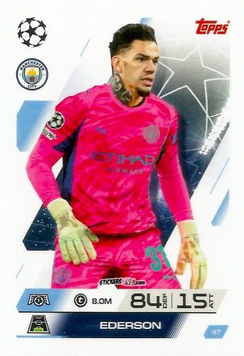 Figurina Ederson - UEFA Champions League & Europa League 2025-2026. Match Attax
 n. 47 - Topps