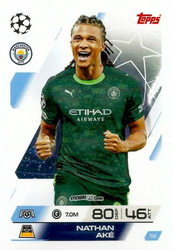 Figurina Nathan Aké - UEFA Champions League & Europa League 2025-2026. Match Attax
 n. 52 - Topps