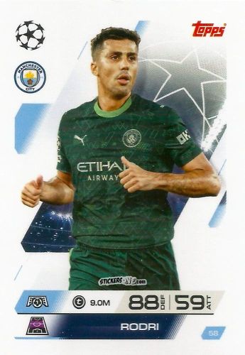 Figurina Rodri - UEFA Champions League & Europa League 2025-2026. Match Attax
 n. 58 - Topps