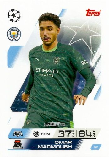 Figurina Omar Marmoush - UEFA Champions League & Europa League 2025-2026. Match Attax
 n. 62 - Topps