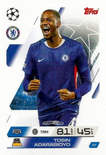 Figurina Tosin Adarabioyo - UEFA Champions League & Europa League 2025-2026. Match Attax
 n. 67 - Topps