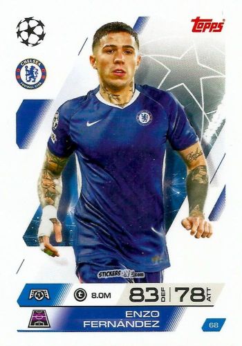 Sticker Enzo Fernández - UEFA Champions League & Europa League 2025-2026. Match Attax
 n. 68 - Topps
