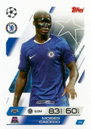 Cromo Moisés Caicedo - UEFA Champions League & Europa League 2025-2026. Match Attax
 n. 69 - Topps