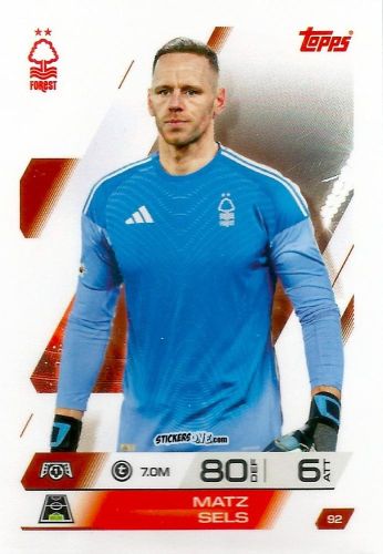 Cromo Matz Sels - UEFA Champions League & Europa League 2025-2026. Match Attax
 n. 92 - Topps