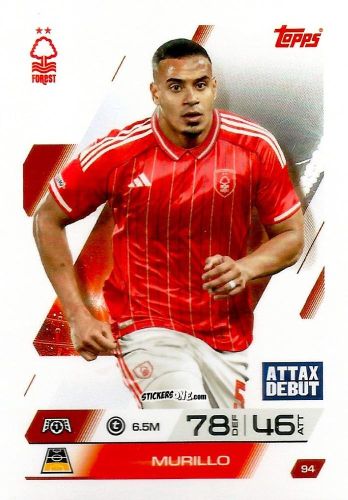 Sticker Murillo - UEFA Champions League & Europa League 2025-2026. Match Attax
 n. 94 - Topps