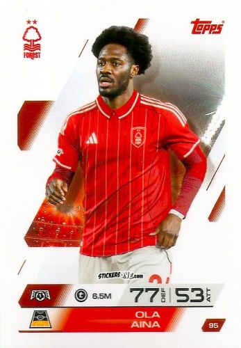 Sticker Ola Aina - UEFA Champions League & Europa League 2025-2026. Match Attax
 n. 95 - Topps