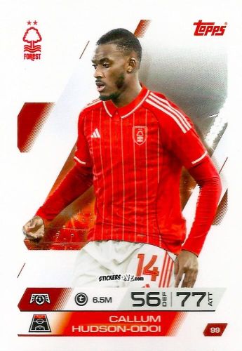 Sticker Callum Hudson-Odoi - UEFA Champions League & Europa League 2025-2026. Match Attax
 n. 99 - Topps