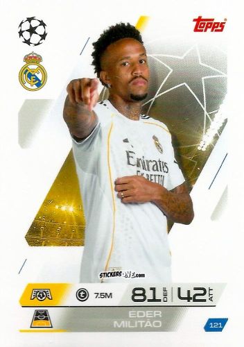 Figurina Éder Militão - UEFA Champions League & Europa League 2025-2026. Match Attax
 n. 121 - Topps