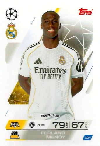 Sticker Ferland Mendy - UEFA Champions League & Europa League 2025-2026. Match Attax
 n. 124 - Topps