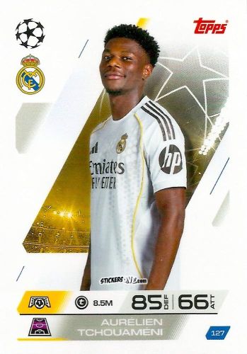 Cromo Aurélien Tchouaméni - UEFA Champions League & Europa League 2025-2026. Match Attax
 n. 127 - Topps