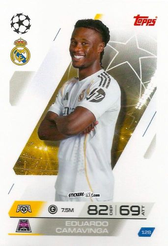 Sticker Eduardo Camavinga - UEFA Champions League & Europa League 2025-2026. Match Attax
 n. 128 - Topps