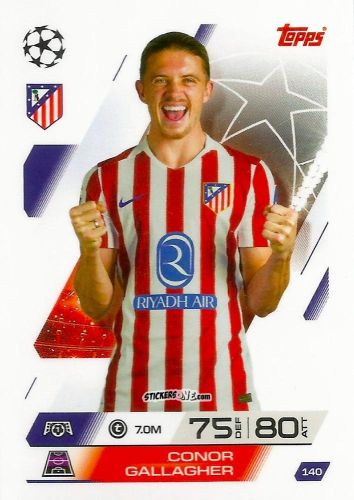 Figurina Conor Gallagher - UEFA Champions League & Europa League 2025-2026. Match Attax
 n. 140 - Topps