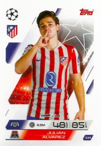 Cromo Julián Alvarez - UEFA Champions League & Europa League 2025-2026. Match Attax
 n. 144 - Topps