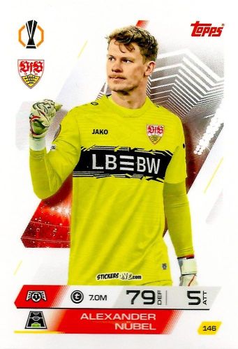 Cromo Alexander Nübel - UEFA Champions League & Europa League 2025-2026. Match Attax
 n. 146 - Topps