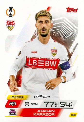 Cromo Atakan Karazor - UEFA Champions League & Europa League 2025-2026. Match Attax
 n. 150 - Topps