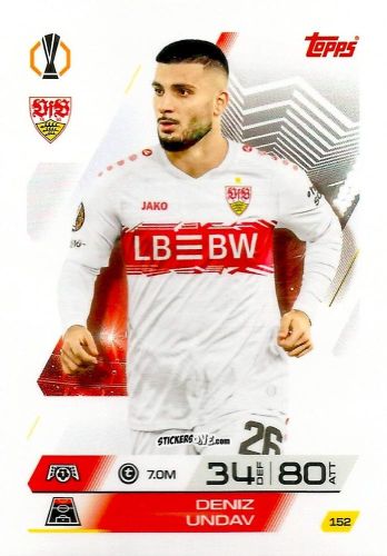 Sticker Deniz Undav - UEFA Champions League & Europa League 2025-2026. Match Attax
 n. 152 - Topps