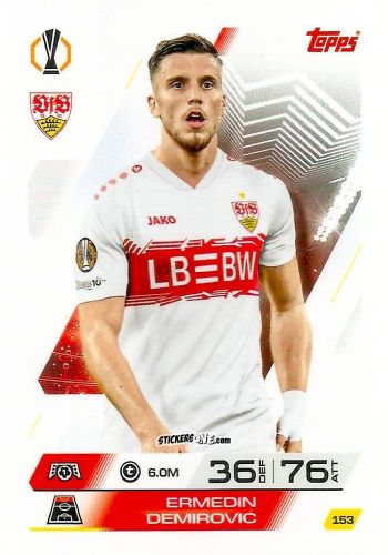 Cromo Ermedin Demirović - UEFA Champions League & Europa League 2025-2026. Match Attax
 n. 153 - Topps