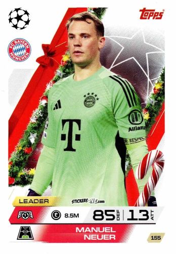 Cromo Manuel Neuer - UEFA Champions League & Europa League 2025-2026. Match Attax
 n. 155 - Topps