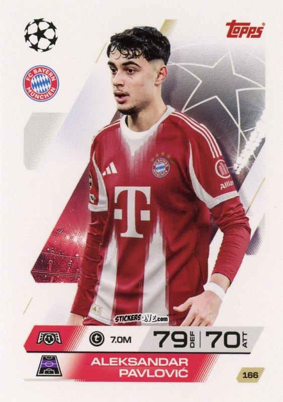Sticker Aleksander Pavlovic - UEFA Champions League & Europa League 2025-2026. Match Attax
 n. 166 - Topps
