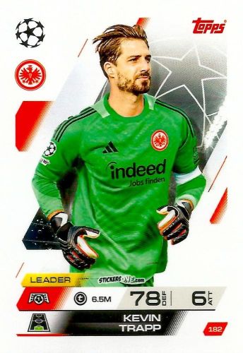 Sticker Kevin Trapp - UEFA Champions League & Europa League 2025-2026. Match Attax
 n. 182 - Topps