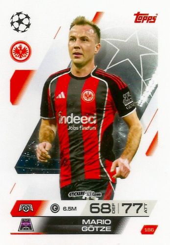 Figurina Mario Götze - UEFA Champions League & Europa League 2025-2026. Match Attax
 n. 186 - Topps