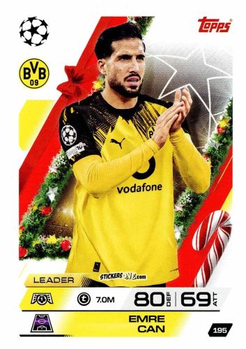 Cromo Emre Can - UEFA Champions League & Europa League 2025-2026. Match Attax
 n. 195 - Topps