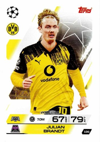 Figurina Julian Brandt - UEFA Champions League & Europa League 2025-2026. Match Attax
 n. 196 - Topps