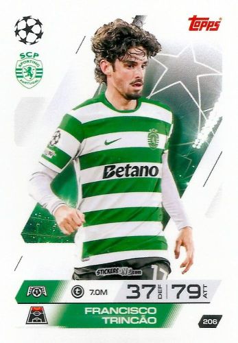 Cromo Francisco Trincão - UEFA Champions League & Europa League 2025-2026. Match Attax
 n. 206 - Topps