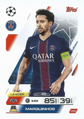Figurina Marquinhos - UEFA Champions League & Europa League 2025-2026. Match Attax
 n. 228 - Topps