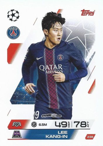 Cromo Lee Kang-In - UEFA Champions League & Europa League 2025-2026. Match Attax
 n. 238 - Topps
