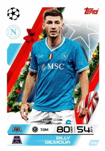 Sticker Billy Gilmour - UEFA Champions League & Europa League 2025-2026. Match Attax
 n. 248 - Topps