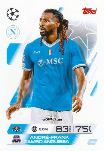 Sticker André-Frank Zambo Anguissa - UEFA Champions League & Europa League 2025-2026. Match Attax
 n. 249 - Topps