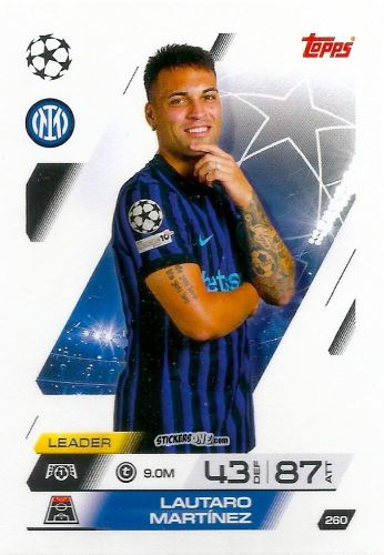 Figurina Lautaro Martínez - UEFA Champions League & Europa League 2025-2026. Match Attax
 n. 260 - Topps