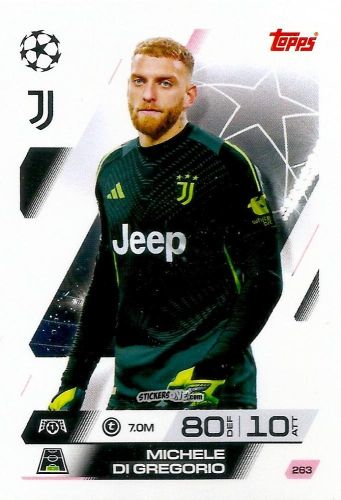 Cromo Michele Di Gregorio - UEFA Champions League & Europa League 2025-2026. Match Attax
 n. 263 - Topps