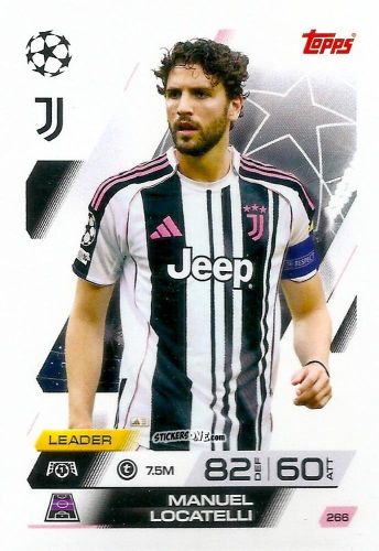 Cromo Manuel Locatelli - UEFA Champions League & Europa League 2025-2026. Match Attax
 n. 266 - Topps