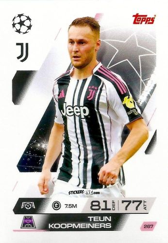 Figurina Teun Koopmeiners - UEFA Champions League & Europa League 2025-2026. Match Attax
 n. 267 - Topps
