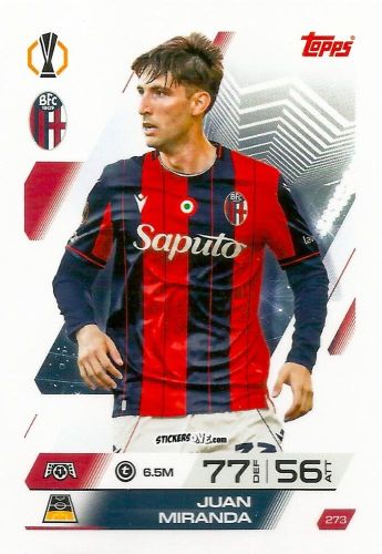 Sticker Juan Miranda - UEFA Champions League & Europa League 2025-2026. Match Attax
 n. 273 - Topps