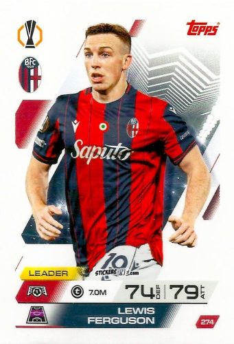 Cromo Lewis Ferguson - UEFA Champions League & Europa League 2025-2026. Match Attax
 n. 274 - Topps